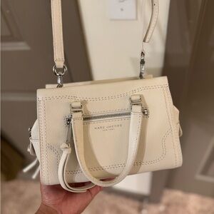 MARC JACOBS Cruiser Leather Crossbody Satchel White Handbag Bag